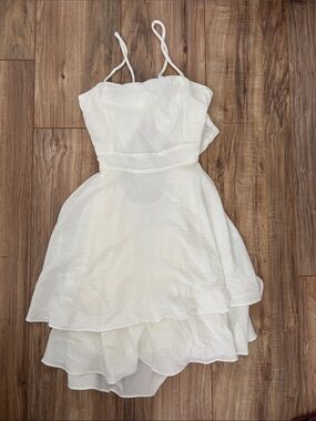 American Threads White Tie Back Dress